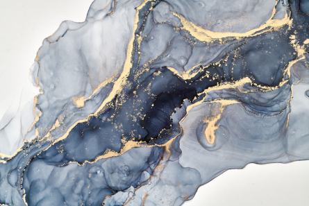 Фотошпалери синій флюїд з золотом Фотошпалери синій флюїд з золотом