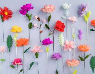 Фотошпалери об'ємні штучні квіти 21178