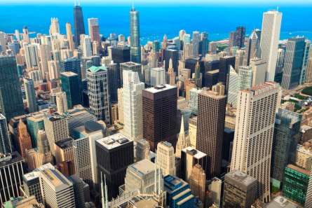 Фотообои Море высотки