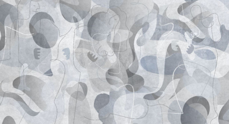 Фотошпалери Геометричні силуети синя Фотошпалери Геометричні силуети синя