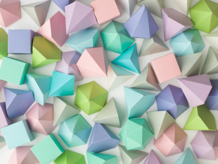 Фотообои разноцветное бумажное оригами