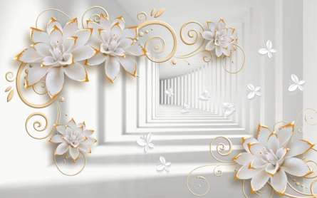 Фотошпалери 3D брошки і тунель