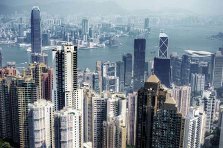 Фотошпалери Вид на місто зверху Фотошпалери Вид на місто зверху