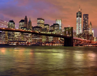 Фотообои Ночной мост New York 11279