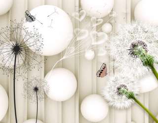 Фотошпалери 3д кульбаби 22115