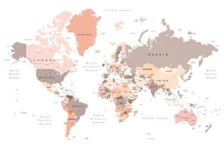 Фотошпалери Карта на білому тлі