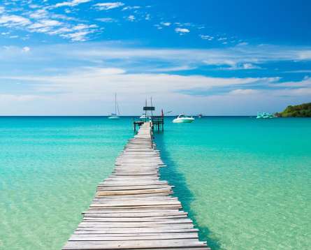 Фотошпалери Дерев'яний пірс в море Фотошпалери Дерев'яний пірс в море