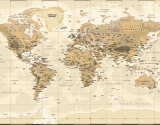 Фотообои Коричневая карта мира 20246