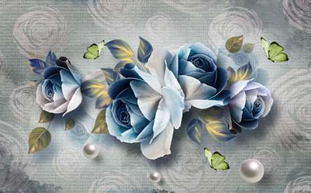 Фотошпалери Сині квіти Фотошпалери Сині квіти