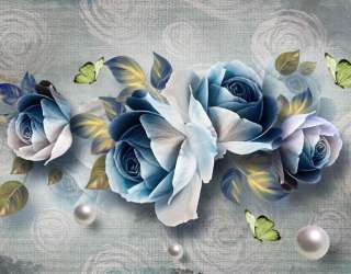 Фотошпалери Сині квіти 29674