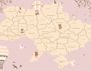 Фотообои детская карта Украины 20104