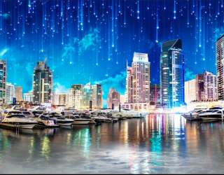 Фотошпалери Сучасний місто у вогнях 19996