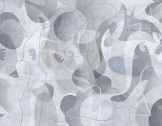 Фотошпалери Геометричні силуети синя 34386_2