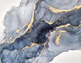 Фотошпалери синій флюїд з золотом 28293g