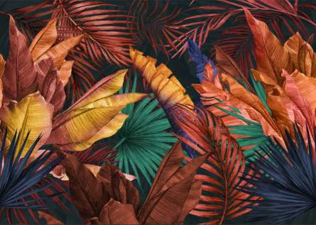 Фотошпалери яскраві тропічні листя