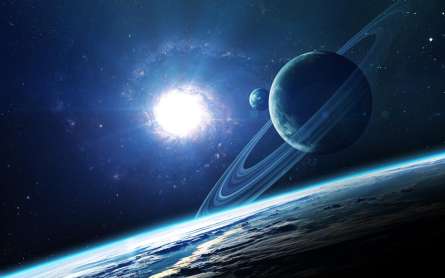 Фотошпалери планети і сяйво