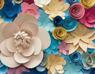 Фотошпалери різнокольорові квіти буажные 21033