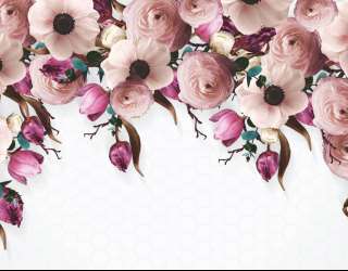 Фотошпалери Рожевий мікс з квітів 29079