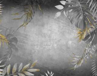 Фотошпалери листя з золотом 28620g