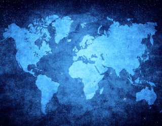 Фотообои Ночная карта мира 20399