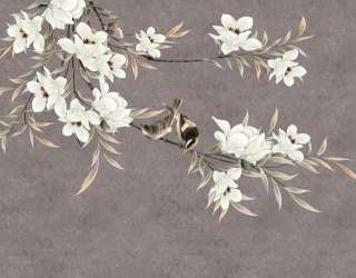 Фотошпалери гілки магнолії з квітами 29583