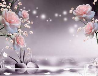 Фотошпалери 3D троянди 29552