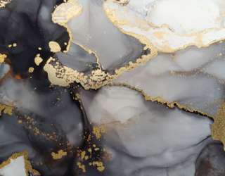 Фотошпалери чб флюїд з золотом 24617g