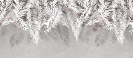 Фотошпалери листя в сірих відтінках