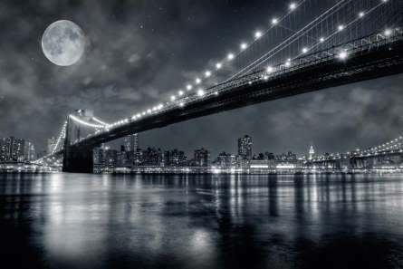 Фотошпалери Міст і місяць, New York