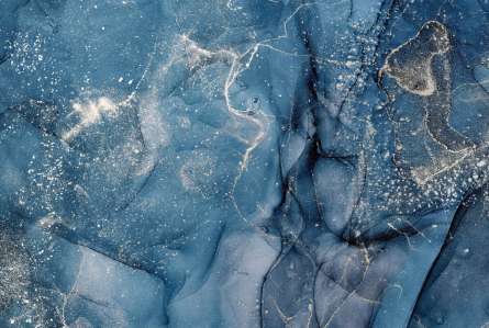 Фотошпалери Синій флюїд з сріблом